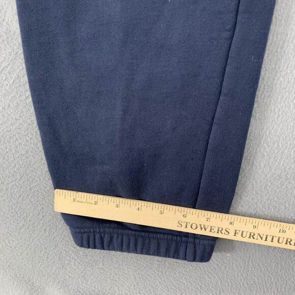 L.L.Bean Pants Mens Medium Navy Blue Elastic Waist Cuffed Sweatpants Jogger - Picture 4 of 13